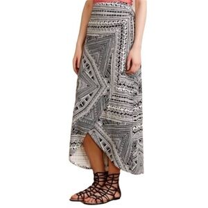 Maeve Anthropologie a line wrap skirt with elastic waist Size Small